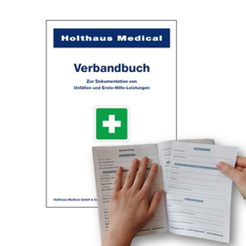 Verbandbuch DIN A5 nach DGUV weiß (50 Bl.) Produktbild