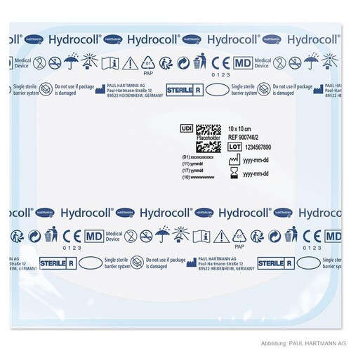 Hydrocoll Hydrokolloidverband steril 10 x 10 cm (10 Stck.) (PACK=10 STÜCK) Produktbild Additional View 1 L