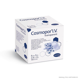 Cosmopor I.V. transparent, steril, Kanülenfixierung 6 x 5 cm (100 Stck.) (PACK=100 STÜCK) Produktbild