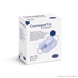Cosmopor I.V. transparent, steril, Kanülenfixierung 12 x 10 cm (50 Stck.) (PACK=50 STÜCK) Produktbild