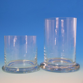 Glaszylinder mit Fuß ohne Deckel ca. 12 x 8 cm Ø Produktbild