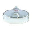 Überfalldeckel aus Glas mit Knopf 10 cm Ø Produktbild