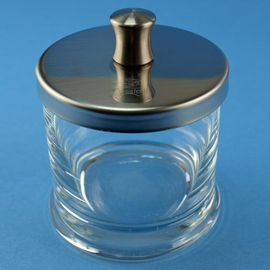 Glaszylinder mit Edelstahldeckel ca. 10 x 10 cm Ø Produktbild