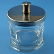 Glaszylinder mit Edelstahldeckel ca. 12 x 12 cm Ø Produktbild