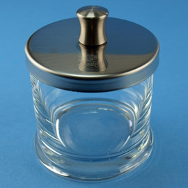 Glaszylinder mit Edelstahldeckel ca. 12 x 12 cm Ø Produktbild