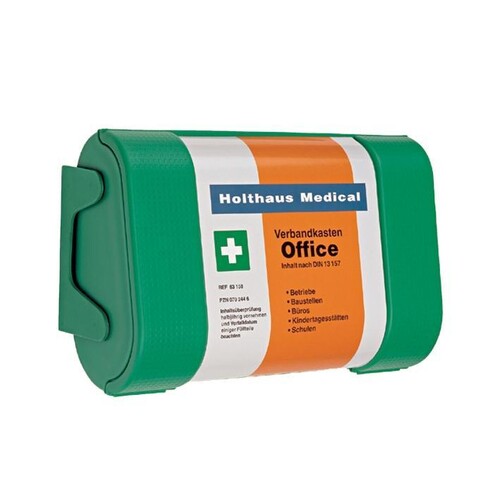 Office Verbandkasten, grün, gefüllt nach DIN 13157 Produktbild Front View L