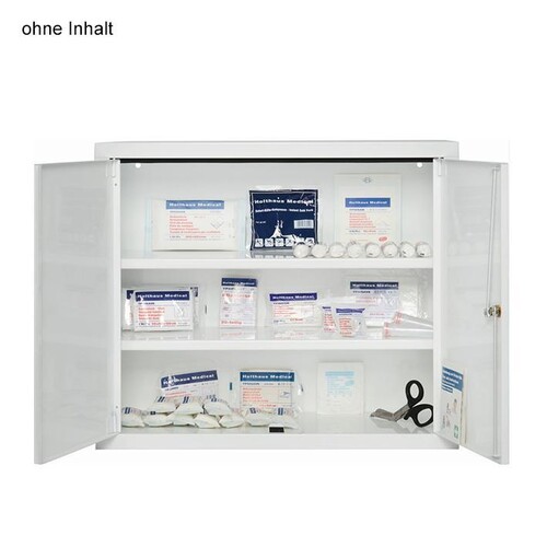 Verbandschrank SECURITAS Stahlblech 60 x 70 x 25 cm, weiß, leer Produktbild Front View L