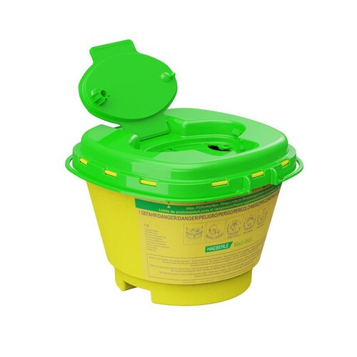 Entsorgungsboxen Medi-Müll 1,5 Ltr. ohne Halterung (16 Stck.) (KTN=16 STÜCK) Produktbild Front View L