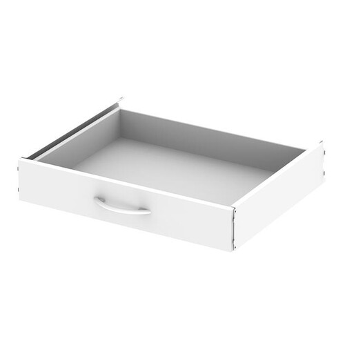 Schublade weiß, 100 mm hoch, Griff weiß, für Variocar 60 Produktbild Front View L