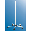 Standrohr auf Rollfuß, Stahl, weiß beschichtet, 25 x 1000 mm Produktbild