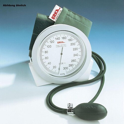 ERKA. Vario Tischmodell Ø 150 mm Blutdruckmessgerät mit Rapidmanschette GreenCuff superb grün, Gr. 2 Produktbild Front View L