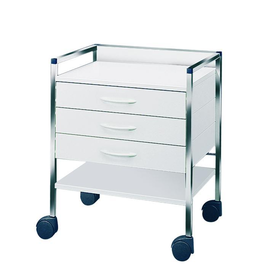 Variocar 60 Basiswagen, 730 mm hoch, mit 3 Schubladen, weiß Produktbild