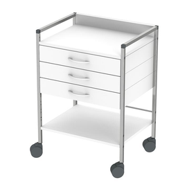 Variocar 60 Basiswagen, 830 mm hoch, mit 3 Schubladen, weiß Produktbild