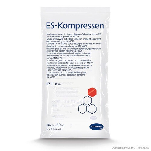 ES-Kompressen steril 8-fach 10 x 20 cm (5 x 2 Stck.) Produktbild