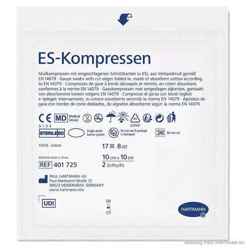 ES-Kompressen steril 8-fach 10 x 10 cm (25 x 2 Stck.) Produktbild Additional View 1 L