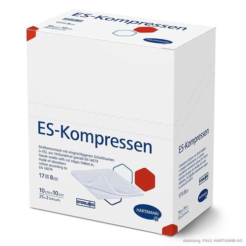 ES-Kompressen steril 8-fach 10 x 10 cm (25 x 2 Stck.) Produktbild