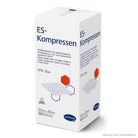 ES-Kompressen unsteril 12-fach 7,5 x 7,5 cm (100 Stck.) (PACK=100 STÜCK) Produktbild