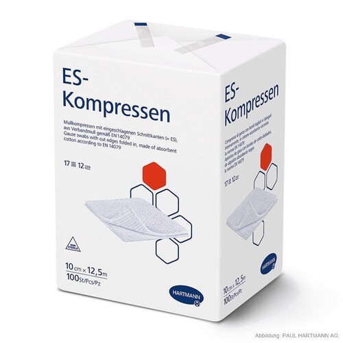 ES-Kompressen unsteril 12-fach 10 x 12,5 cm (100 Stck.) (PACK=100 STÜCK) Produktbild