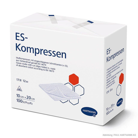 ES-Kompressen unsteril 12-fach 10 x 20 cm (100 Stck.) (PACK=100 STÜCK) Produktbild