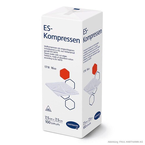 ES-Kompressen unsteril 16-fach 7,5 x 7,5 cm (100 Stck.) (PACK=100 STÜCK) Produktbild