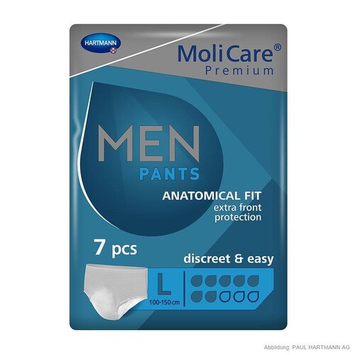MoliCare Premium MEN PANTS 7 Tropfen Gr. L, Inkontinenzslips (7 Stck.) (BTL=7 STÜCK) Produktbild Front View L