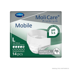 MoliCare Premium Mobile 5 Tropfen Inkontinenzslips Gr. L (14 Stck.) (BTL=14 STÜCK) Produktbild