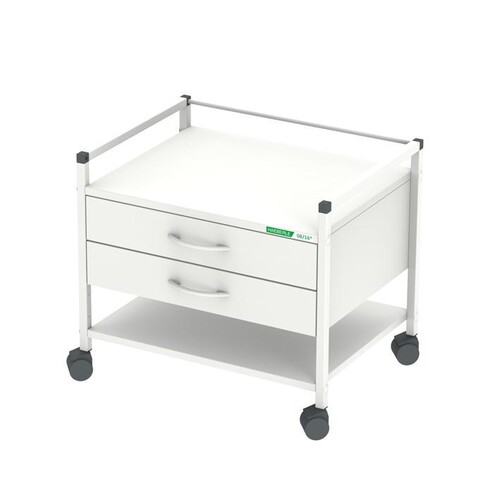Unterfahrwagen 08/16, 520 mm hoch, mit 2 Schubladen, weiß Produktbild Front View L