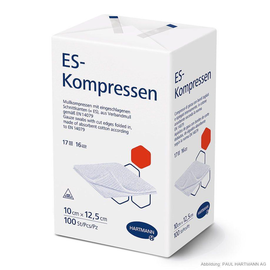 ES-Kompressen unsteril 16-fach 10 x 12,5 cm (100 Stck.) (PACK=100 STÜCK) Produktbild