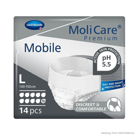 MoliCare Premium Mobile 10 Tropfen Inkontinenzslips Gr. L (14 Stck.) (BTL=14 STÜCK) Produktbild