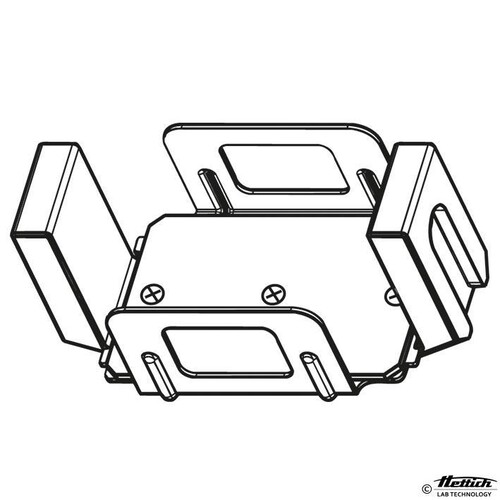 Leichtmetall-Gehänge für Mikrotiter-, Kultur-, DeepWell und Filterplatten, Produktbild Front View L