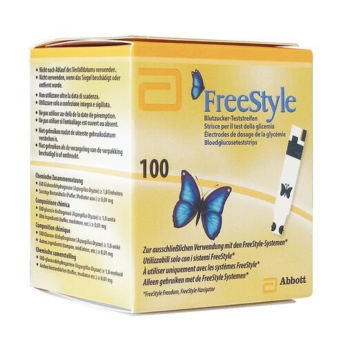 FreeStyle Blutzuckerteststreifen (100T.) Produktbild Front View L