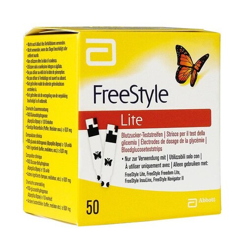 FreeStyle Lite Blutzuckerteststreifen (50 T.) Produktbild Front View L