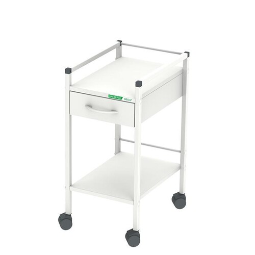 Basiswagen 08/16 mini, 705 mm hoch mit 1 Schublade, weiß Produktbild Front View L