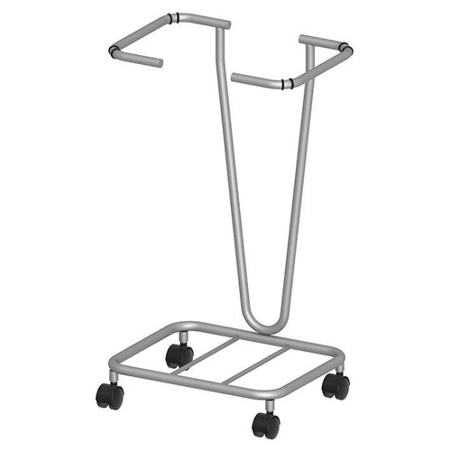 Wäsche- und Abfallsammler Picco Novo 120 Q, pulverbeschichtet mit Doppellenkrollen Ø 50 mm Produktbild Front View L