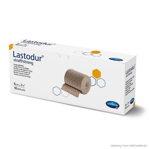 Lastodur straff/strong Langzugbinden 7 m x 6 cm (10 Stck.) (PACK=10 STÜCK) Produktbild Front View L