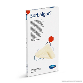 Sorbalgon Classic steril 10 x 20 cm Calcium-Alginat-Kompressen (5 Stck.) (PACK=5 STÜCK) Produktbild