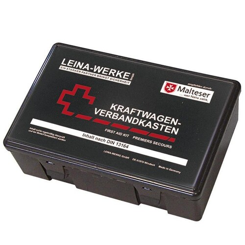 KFZ-Verbandkasten Inhalt nach DIN 13164:2022 Produktbild Front View L