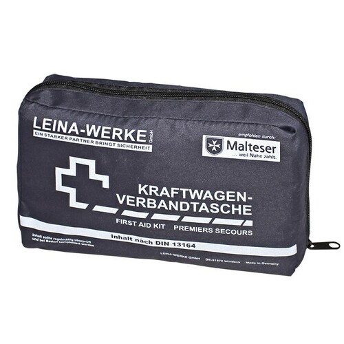 KFZ-Verbandtasche Compact blau, Inhalt nach DIN 13164:2022 Produktbild Front View L