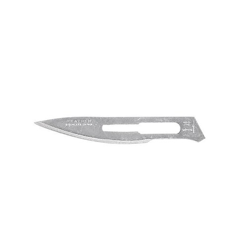 Einmal-Skalpellklingen FEATHER Fig. 14 steril (100 Stck.) (PACK=100 STÜCK) Produktbild Front View L