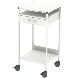 Steharbeitsplatz/Laptop-Wagen 08/16 Wagen 45, weiß Produktbild