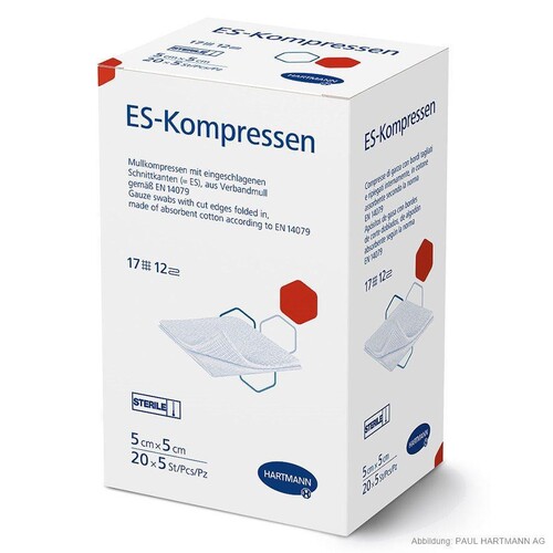 ES-Kompressen steril 12-fach 5 x 5 cm (20 x 5 Stck.) Produktbild