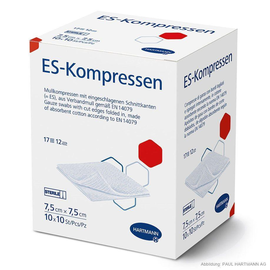 ES-Kompressen steril 12-fach 7,5 x 7,5 cm (10 x 10 Stck.) Produktbild