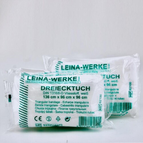 Dreiecktuch unsteril DIN 13168-D 96 x 96 x 136 cm, weiß Produktbild Front View L