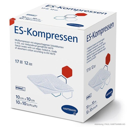 ES-Kompressen steril 12-fach 10 x 10 cm (10 x 10 Stck.) Produktbild