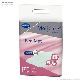 MoliCare Premium Bed Mat Textile (10) 7 Tropfen Bettschutzeinlagen 85 x 90 cm Produktbild