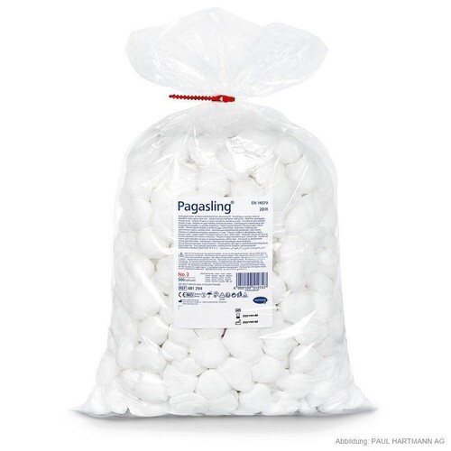 Pagasling Schlinggazetupfer unsteril  Gr. 3, pflaumengroß (2 x 500 Stck.) Produktbild