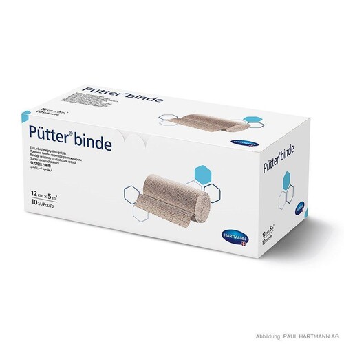 Pütterbinden 5 m x 12 cm lose (10 Stck.) Produktbild Front View L