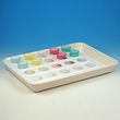 Medikamententablett aus Melamin, mit Plexiglaseinsatz Produktbild