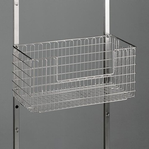 Sterilgutkorb 600 x 300 x 300 mm für 1 StE mit Grifföffnung, Edelstahl epoliert Produktbild Front View L