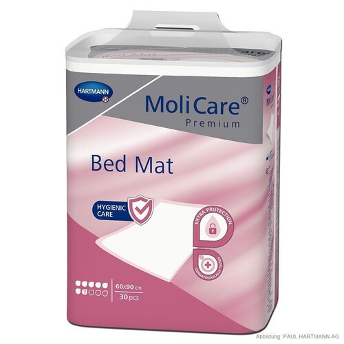 MoliCare Premium Bed Mat 7 Tropfen Krankenunterlagen 60 x 90 cm (30 Stck.) (BTL=30 STÜCK) Produktbild Front View L